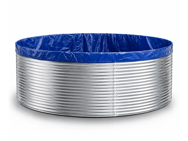 Corrugated steel water tank