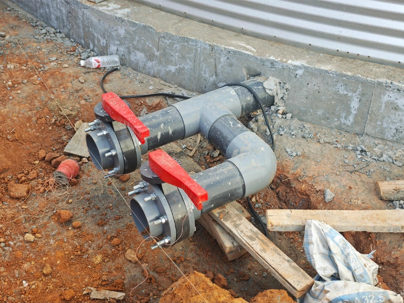 Corrugated steel water tank water outlet details