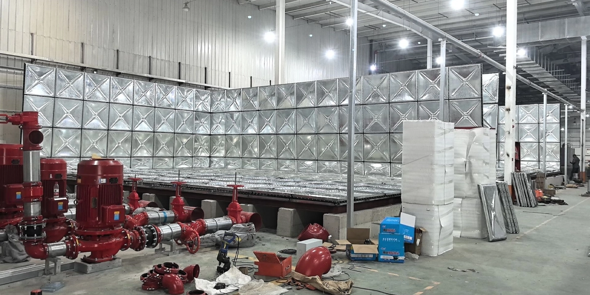Hot-dip galvanized water tank fire protection project
