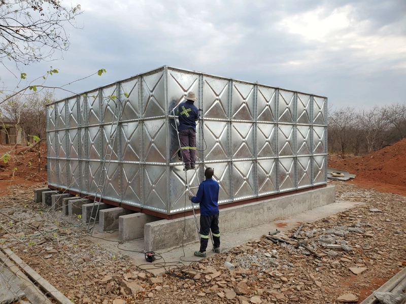 Hot-dip galvanized water tank project